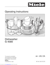 Miele Dimension G 4580 SCVi Operating Instructions Manual