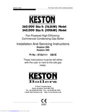 Keston K340 Installation And Servicing Instructions