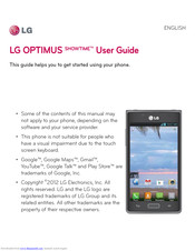 LG Optimus Showtime User Manual