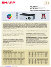 Sharp PG-LW2000 Quick Manual