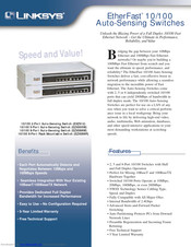 Linksys EZXS88R - EtherFast Rack Switch Specifications