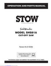 Stow SideWinder SHS81A Operation And Parts Manual