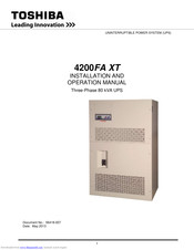 Toshiba T42F3F800FAXXN Installation And Operation Manual