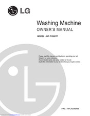 LG WF-T1503TP Owner's Manual
