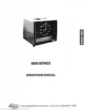 Lathem 8805 Operation Manual