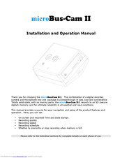 Robotics Technologies microBus-Cam II Installation Manual