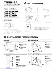 Toshiba DMF102XKU - Wireless Digital Media Frame Setup Manual