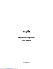 Myth myth preamplifier User Manual