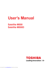 Toshiba Satellite M500D User Manual