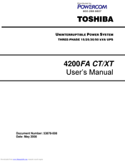 Toshiba 4200FA XT User Manual
