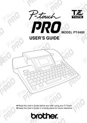 Brother P-touch PRO PT-9400 User Manual