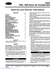 Carrier 73UC Start-Up And Service Instructions