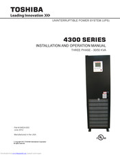 Toshiba 4300 series Installation And Operation Manual