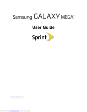Samsung SPRINT GALAXY MEGA User Manual
