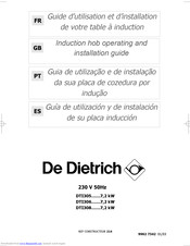 Dedietrich DTI305 Operating And Installation Manual
