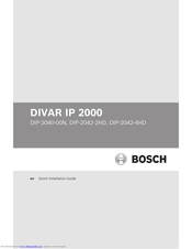Bosch DIP-2042-4HD Quick Installation Manual