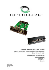 Optocore YG2 Operating Manual