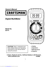 Craftsman 82141 Owner's Manual