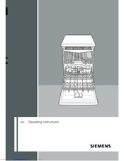 SIEMENS dishwasher Operating Instructions Manual