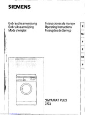 Siemens SIWAMAT PLUS 3773 Operating Instructions Manual
