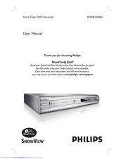 Philips DVDR3360H User Manual