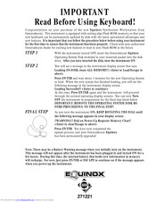 Generalmusic Equinox 61 Owner's Manual