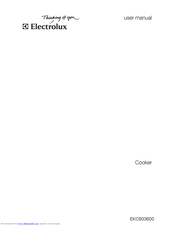 ELECTROLUX EKC603600 User Manual