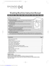 DAEWOO DWD-FD1454 Instruction Manual