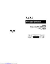 Akai VS-J4600 Operator's Manual