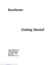 Hitachi ScanCenter Getting Started Manual