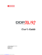 Ricoh DDP 70e User Manual