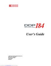 Ricoh DDP 184 User Manual
