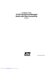KTI Networks KS-801 Installation Manual