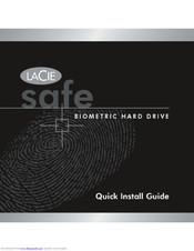 LaCie Biometric Hard Drive Quick Install Manual