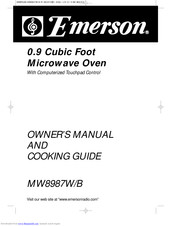 Emerson MW8987B Owner's Manual And Cooking Manual