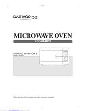 DAEWOO KQG-9GMR Operating Instructions & Cook Book
