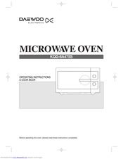 DAEWOO KQG-8A475S Operating Instructions & Cook Book