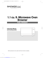 DAEWOO KQG-1N4A9A27 Instruction Manual And Cooking Manual