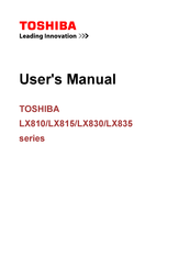 Toshiba LX810 series User Manual