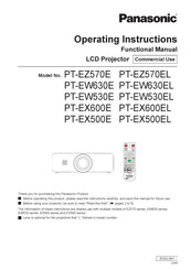 Panasonic PT-EX600EL Operating Instructions Manual