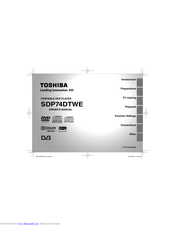 Toshiba SDP74DTWE Owner's Manual