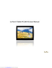 Le Pan II Tablet PC User Manual