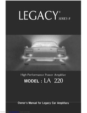 Legacy LA 220 Owner's Manual