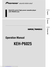 Pioneer KEH-P6025 Operation Manual