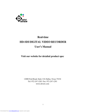 Idview Digital 4CH HD-SDI DVR User Manual