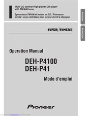 Pioneer Super Tuner IIID DEH-P4100 Operation Manual