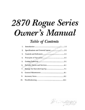 Cruisers Yachts 2870 rogue series Owner's Manual