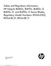 HP RSVLA-BC11 Safety And Regulatory Information Manual
