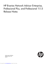 HP B-series Network Advisor Professional 11.1.5 Release Note