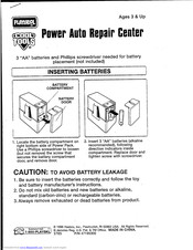 Playskool Power Auto Repair Center Instructions